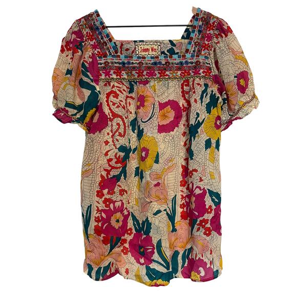 Johnny Was Tops - EUC Johnny Was Colorful Embroidered Blouse